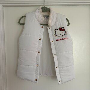 HELLO KITTY White Puffer Vest -- XL